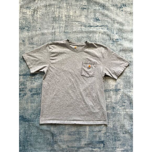 Carhartt Heathered Gray Original Fit Short Sleeve Pocket Tee Men's Large - Picture 1 of 5